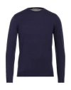 Cruciani Man Sweater Dark Purple Size 42 Cotton, Cashmere