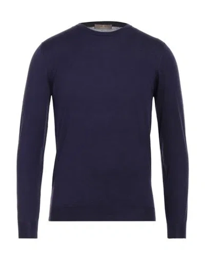 Cruciani Man Sweater Dark Purple Size 42 Cotton, Cashmere
