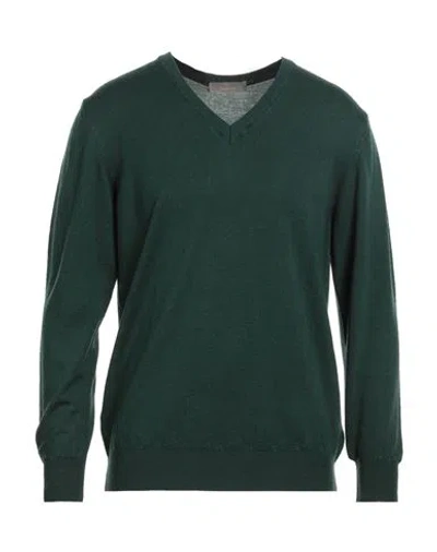Cruciani Man Sweater Green Size 40 Wool