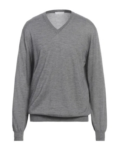 Cruciani Man Sweater Grey Size 46 Cashmere, Silk In Gray