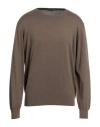 Cruciani Man Sweater Khaki Size 44 Cotton In Beige