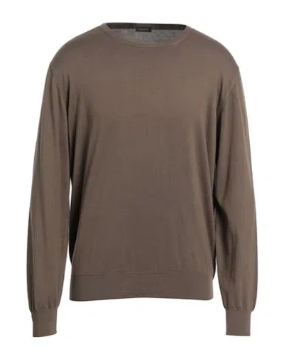 Cruciani Man Sweater Khaki Size 44 Cotton In Beige