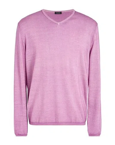 Cruciani Man Sweater Mauve Size 42 Wool In Purple