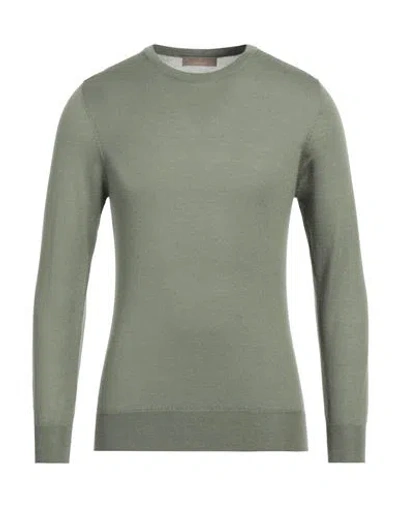 Cruciani Man Sweater Military Green Size 48 Cashmere, Silk