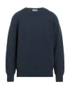Cruciani Man Sweater Navy Size 46 Wool, Cashmere In Blue