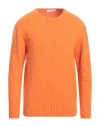 Cruciani Man Sweater Orange Size 36 Cotton