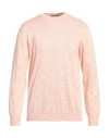 Cruciani Man Sweater Salmon Pink Size 44 Cotton