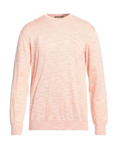 Cruciani Man Sweater Salmon Pink Size 44 Cotton