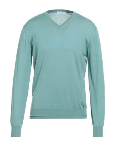 Cruciani Man Sweater Turquoise Size 42 Cashmere, Silk In Blue