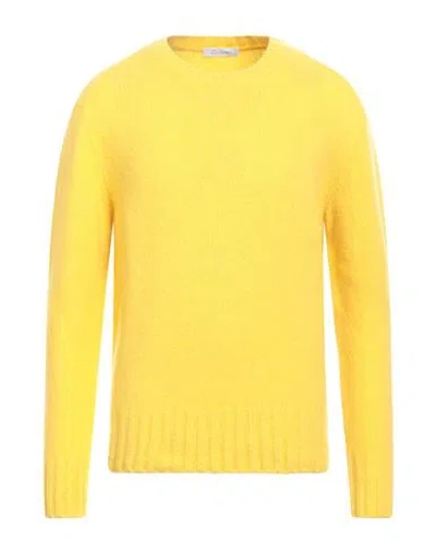 Cruciani Man Sweater Yellow Size 38 Wool, Polyamide, Cashmere, Elastane