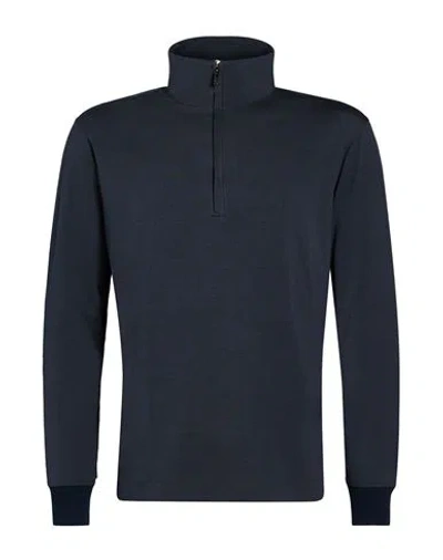 Cruciani Man T-shirt Navy Size 44 Cotton, Elastane, Wool In Blue