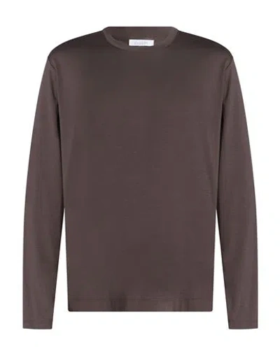 Cruciani Man T-shirt Taupe Size 46 Cotton, Elastane In Grey