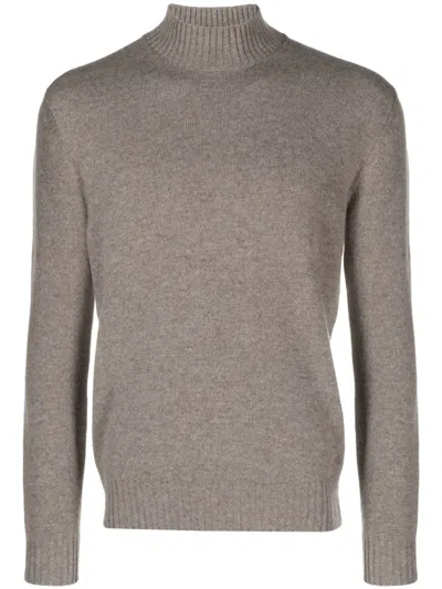Cruciani Roll-neck Jumper In Brown