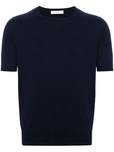 Cruciani Navy Blue Cotton T-shirt