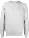 Cruciani Piped-trim Crew-neck Jumper In Grey