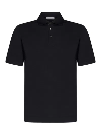 Cruciani Short-sleeved Polo Shirt In Blue