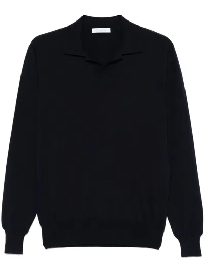 Cruciani Polo-collar Sweater In Black