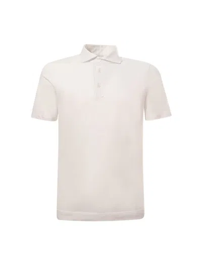 Cruciani Pointelle-knit Cotton Polo Shirt In White