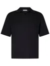 Cruciani Buttonless Polo Shirt In Fine Knit Silk