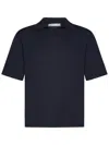 Cruciani Buttonless Polo Shirt In Fine Knit Silk