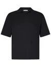 Cruciani Buttonless Polo Shirt In Fine Knit Silk