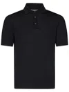 Cruciani Black Polo Shirt In Fine Wool Knit