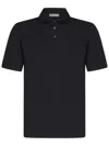 Cruciani Black Polo Shirt In Fine Wool Knit