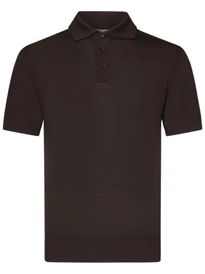 Cruciani Polo Shirt In Brown