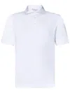 Cruciani Buttonless Polo Shirt In Fine Knit Silk In White