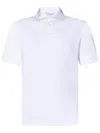 Cruciani Buttonless Polo Shirt In Fine Knit Silk In White