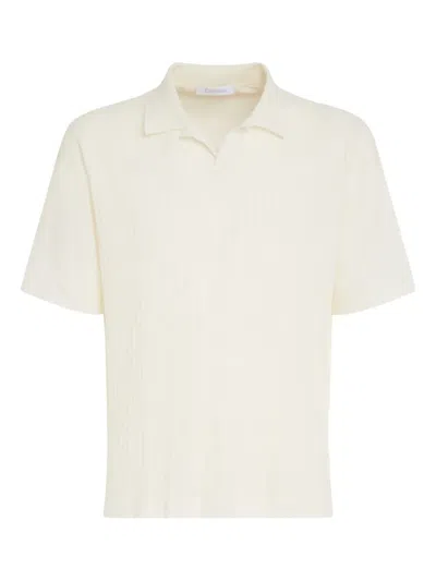 Cruciani Ribbed-knit T-shirt In White