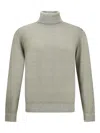Cruciani Ribbed Turtleneck Sweater In Gray