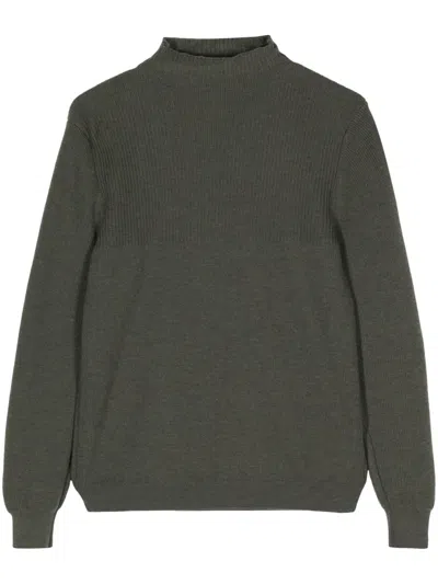 Cruciani Ribbed Wool Jumper In Green