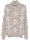 Cruciani Roll-neck Sweater In Grey