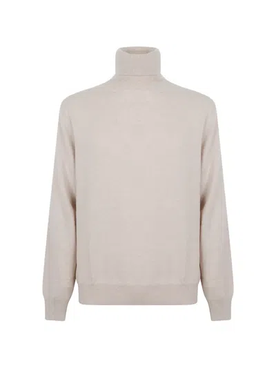 Cruciani Roll-neck Ribbed-trim Sweater In Neutral