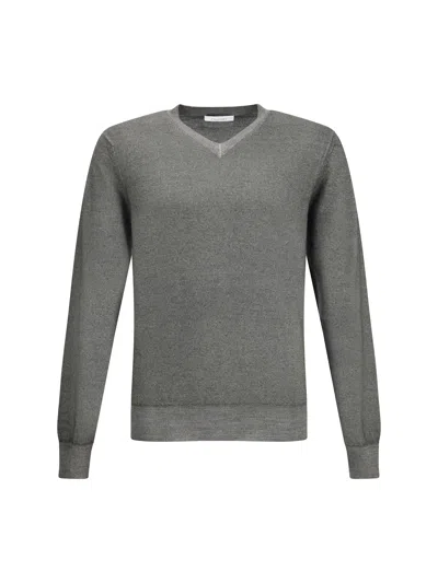 CRUCIANI GREEN V-NECK SWEATER