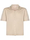 Cruciani Short-sleeved Bowling Shirt In Extra-fine Cotton
