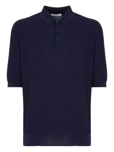 Cruciani Short-sleeve Polo Shirt In Blue