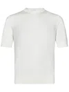 Cruciani Crewneck  Plain Stitch Wool Knit Sweater In White