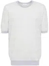 Cruciani Short-sleeved Jumper In Grey