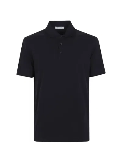 Cruciani Short-sleeve Polo Shirt In Black