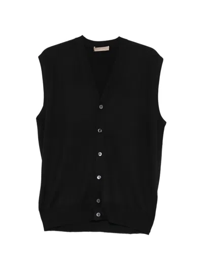 Cruciani Sleeveless Cardigan In Black