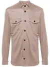 Cruciani Slub-texture Linen Shirt In Neutrals
