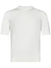 Cruciani Crewneck  Plain Stitch Wool Knit Sweater In White