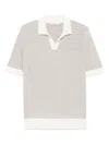 Cruciani Textured-knit T-shirt In Neutrals