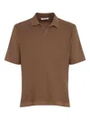 Cruciani Textured Polo Shirt In Brown
