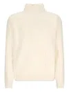 Cruciani Turtleneck Knited Sweater In Neutral