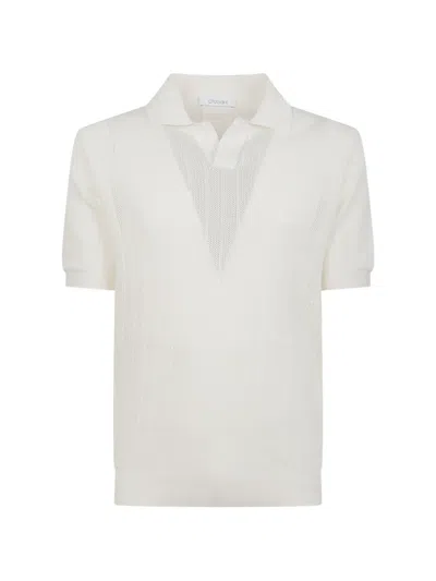 Cruciani V-neck T-shirt In White