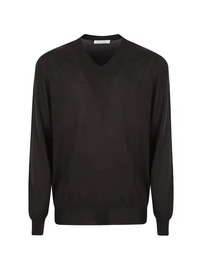 Cruciani V-neck Sweater In Brown