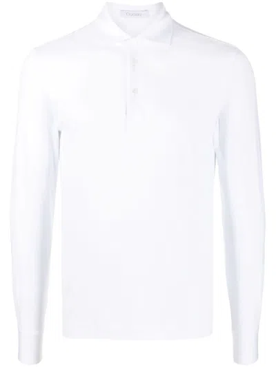 Cruciani White Cotton Blend Polo Shirt
